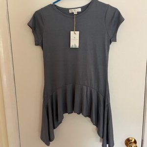 Peyton Bre Gray Tapered Top  Girl's Size 14 NWT